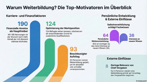 Grafik zu Umfrage Was wären für Sie die wichtigsten Gründe, eine Weiterbildung zu machen?